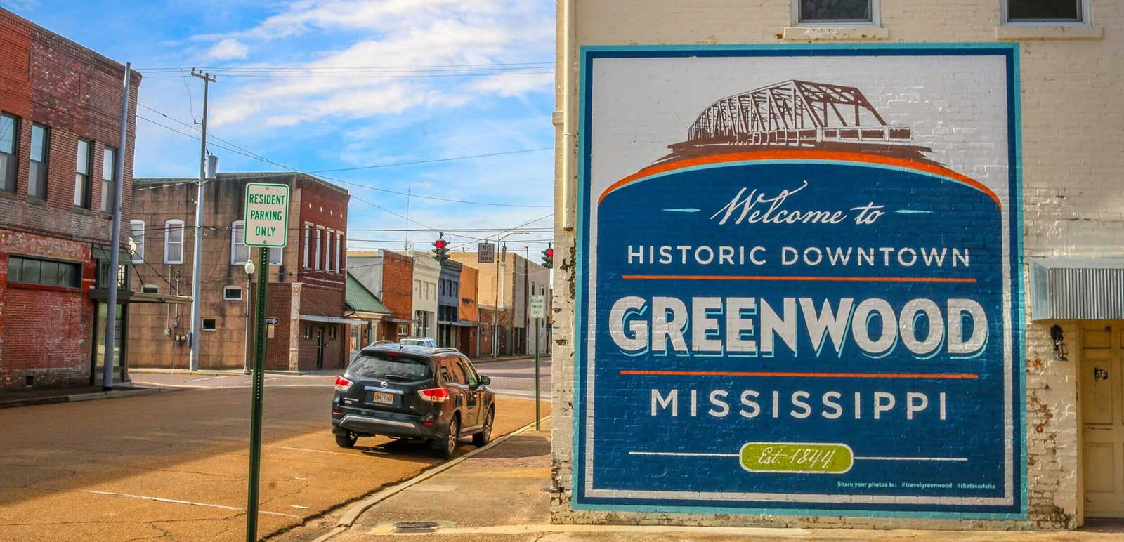 Picture of Greenwood, MS on a building